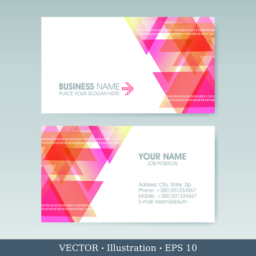 Elegant business cards vectors illustration set 01