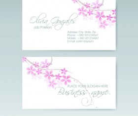 Elegant business cards vectors illustration set 03