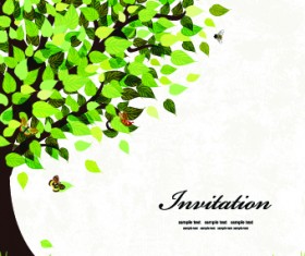 Elegant tree background vector 01