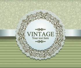 Elegant vintage background vector design 01