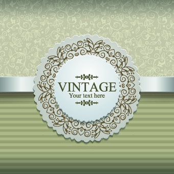 Elegant vintage background vector design 01