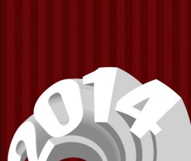 Exquisite 2014 New Year design elements background 01