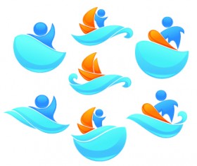 Shiny family logos design vector 02