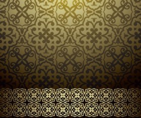 Floral decorative pattern vintage background vector 01