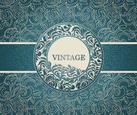 Floral decorative pattern vintage background vector 02