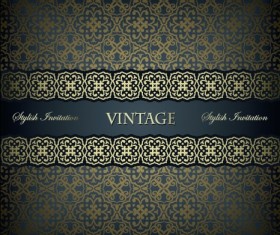 Floral decorative pattern vintage background vector 04