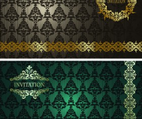 Floral frame Invitation cards vector