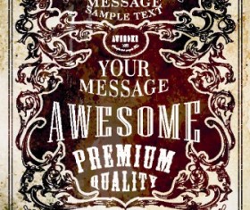 Floral retro style vector background