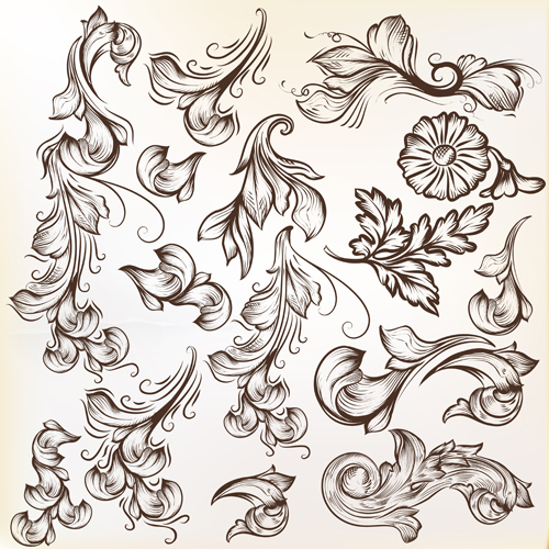 floral swirl patterns