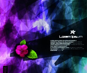 Flower with vintage valentine day background vector 05