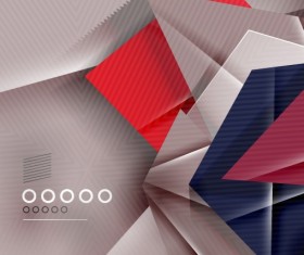 Geometry shapes 3d background vector set 06