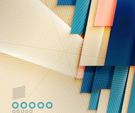 Geometry shapes 3d background vector set 07