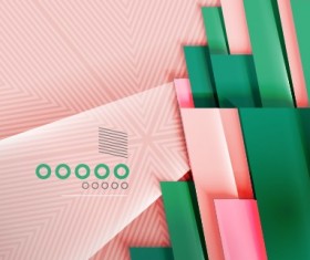 Geometry shapes 3d background vector set 08