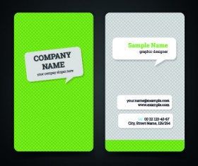 Green style business cards design vector