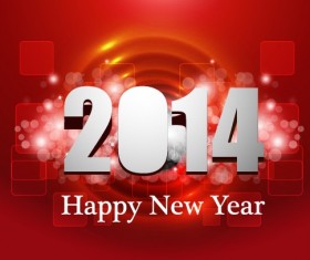 Halation 2014 New Year background vectors