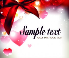 Halation holiday background and red bow vector