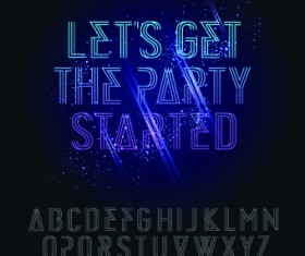 Hand drawn alphabet font vector set 03