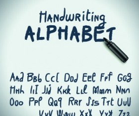 Hand drawn alphabet font vector set 04