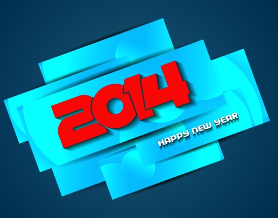 Happy New Year 2014 background creative design 01