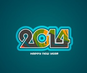 Happy New Year 2014 background creative design 06