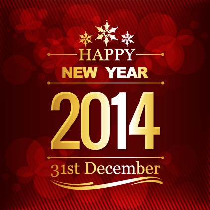Happy New Year 2014 vector background 01