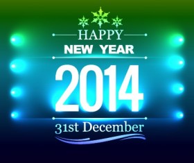 Happy New Year 2014 vector background 02