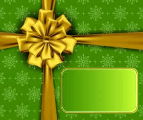 Beautiful bow holiday cards vector set 10