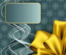 Beautiful bow holiday cards vector set 11