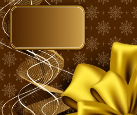 Beautiful bow holiday cards vector set 13