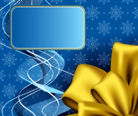 Beautiful bow holiday cards vector set 03