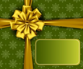 Beautiful bow holiday cards vector set 08