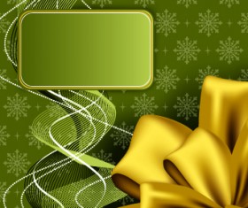 Beautiful bow holiday cards vector set 09