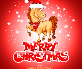Horse year creative design elements vector 01