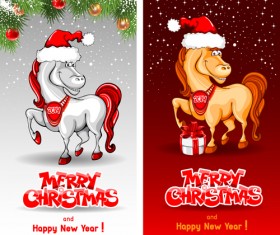 Horse year creative design elements vector 03