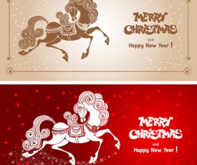 Horse year creative design elements vector 04