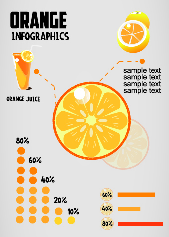 Creative food infographics elements vector 01