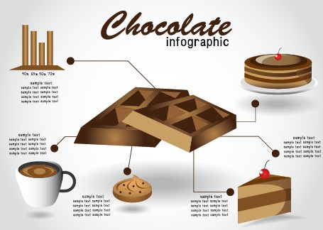 Creative food infographics elements vector 02