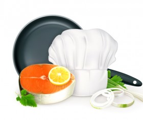 Kitchen object design elements vector 02