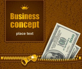 Leather objects with zipper vector 01