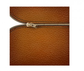 Leather objects with zipper vector 03