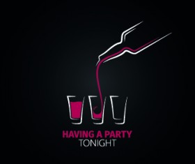 Creative drink logos design vector 05