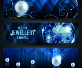 Luxury Jewellery banners design vector 02