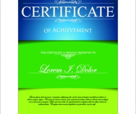 Classic color certificate design vector 01
