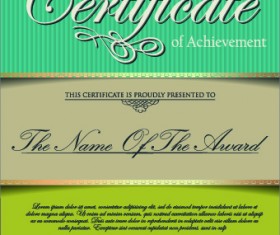 Classic color certificate design vector 05