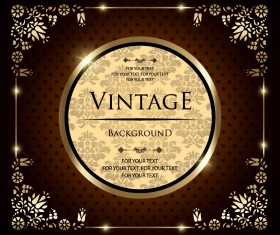 Luxury golden vintage vector background set 01