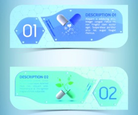 Creative medical banner with number vector 01