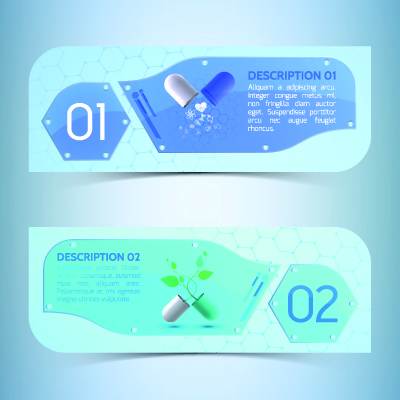 Creative medical banner with number vector 01