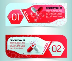 Creative medical banner with number vector 03