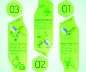 Creative medical banner with number vector 05