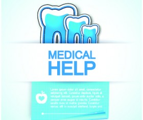 Medical help design elements vector background 01